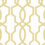 York Wallcoverings Hourglass Trellis Yellow Wallpaper - SKU GM7518
