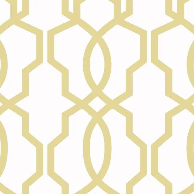 York Wallcoverings Hourglass Trellis Yellow Wallpaper - SKU GM7518