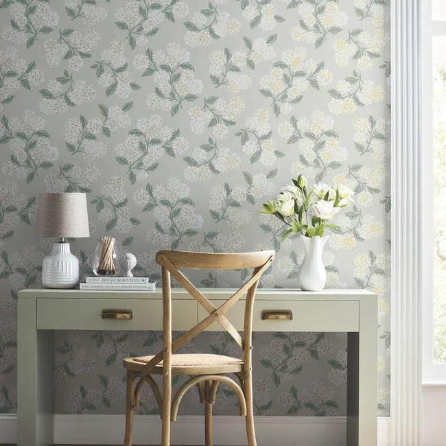 York Wallcoverings Hydrangea Beige Wallpaper - SKU RP7394