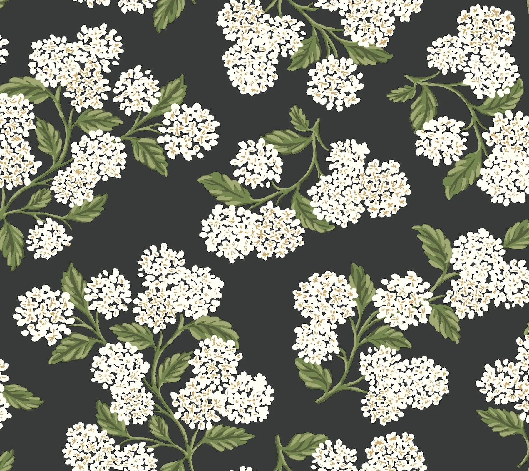 PSW1618RL | Hydrangea Black & White Peel & Stick Wallpaper