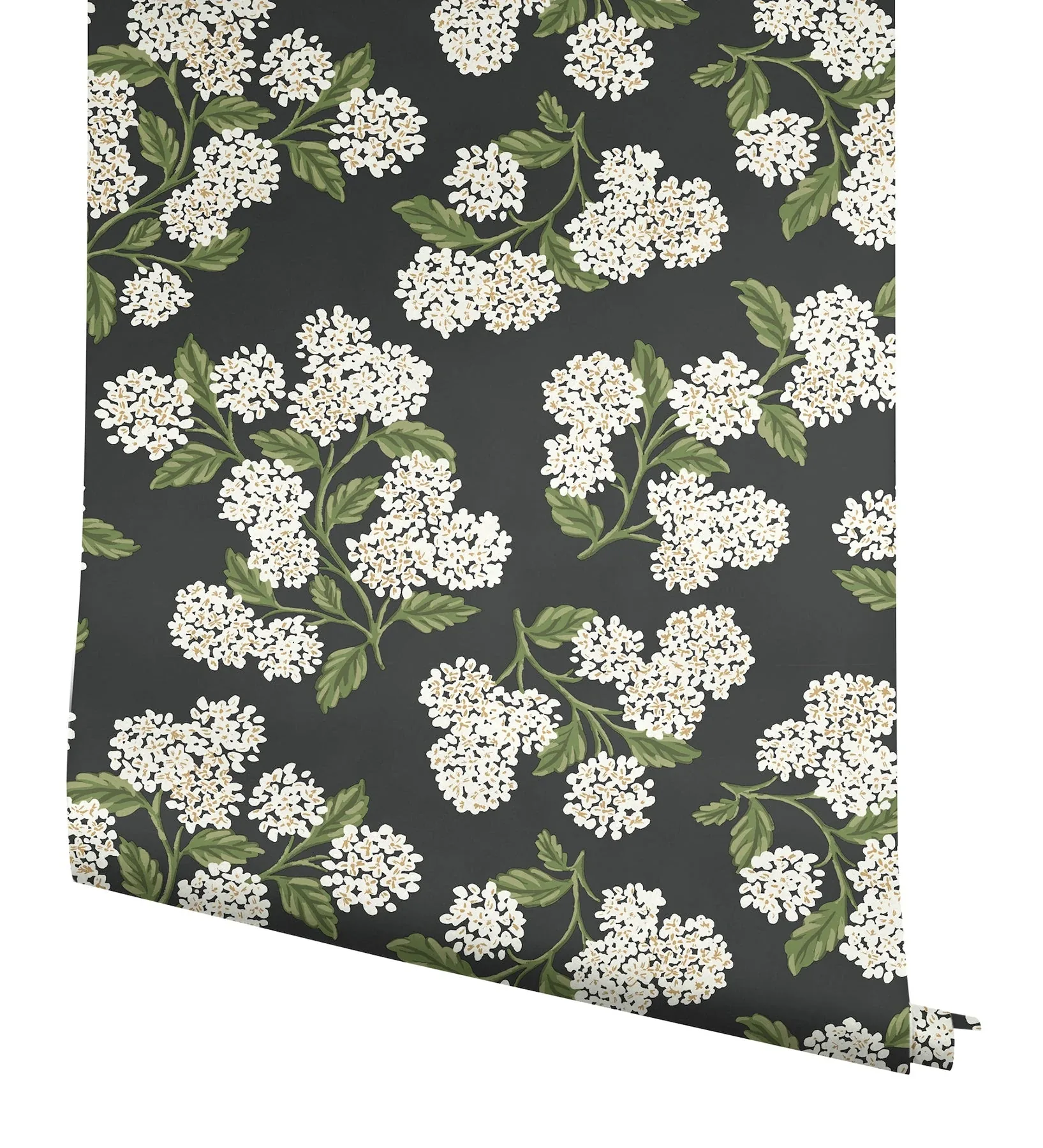 York Wallcoverings Hydrangea Black & White Peel & Stick Wallpaper - SKU PSW1618RL
