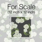 York Wallcoverings Hydrangea Black & White Wallpaper - SKU RI5146