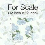 York Wallcoverings Hydrangea Blue & White Wallpaper - SKU RI5143