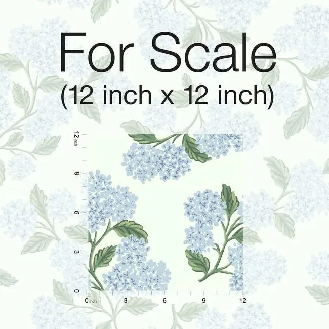 York Wallcoverings Hydrangea Blue & White Wallpaper - SKU RI5143