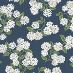 York Wallcoverings Hydrangea Navy & White Peel & Stick Wallpaper - SKU PSW1619RL