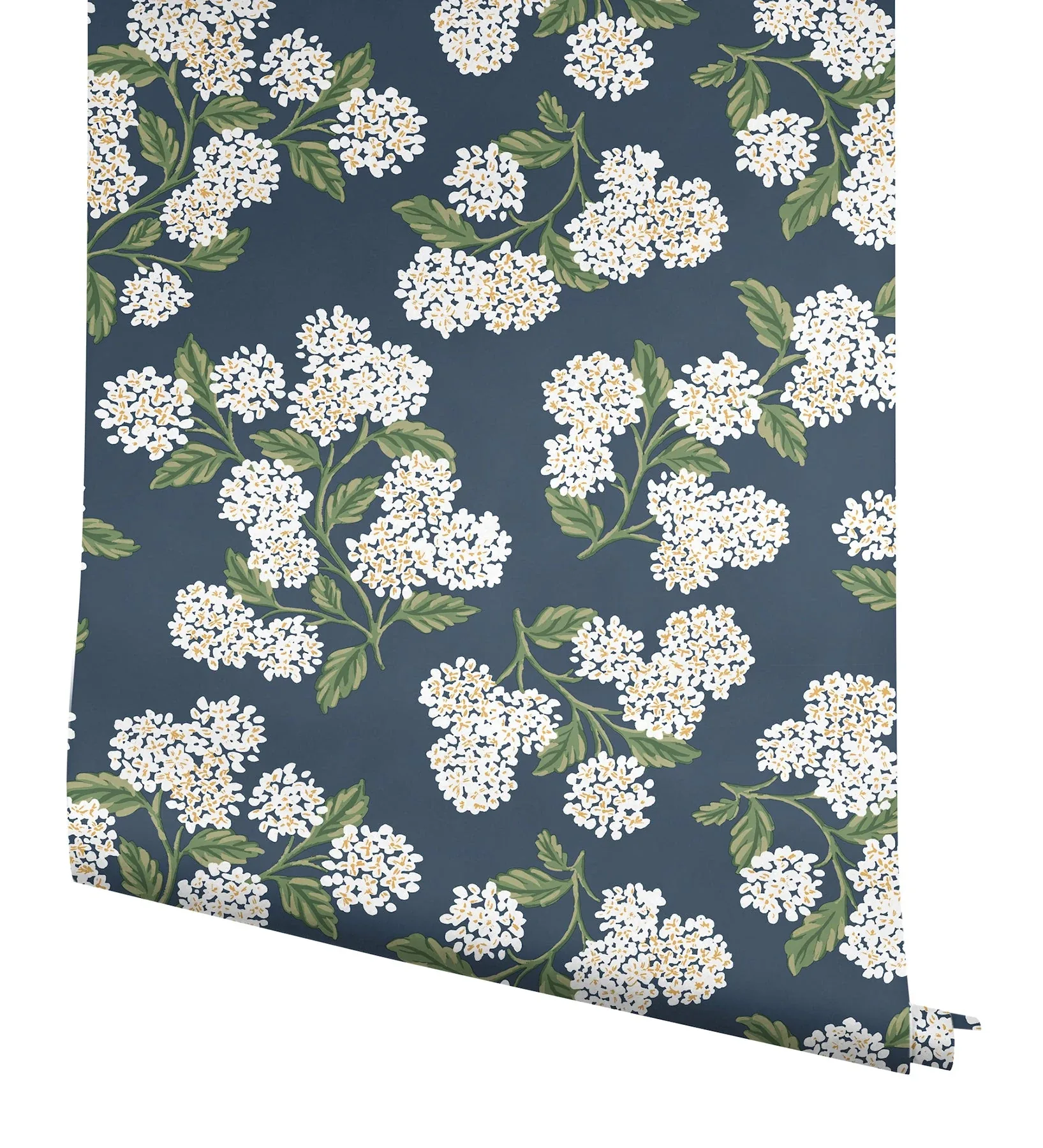 York Wallcoverings Hydrangea Navy & White Peel & Stick Wallpaper - SKU PSW1619RL
