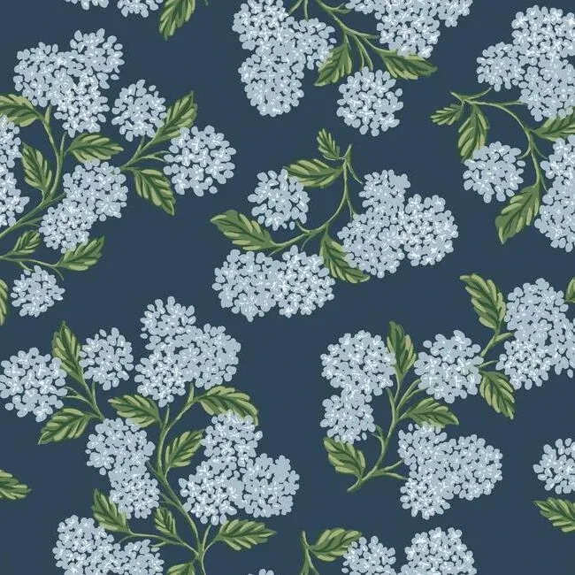 RI5142 | Hydrangea Navy Wallpaper