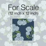 York Wallcoverings Hydrangea Navy Wallpaper - SKU RI5142