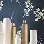 York Wallcoverings Imperial Blossoms Branch Navy Wallpaper - SKU SS2592