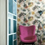 York Wallcoverings Impressionist Floral Copper & Blue Wallpaper - SKU UC3822