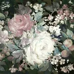 York Wallcoverings Impressionist Floral Pink Wall Mural - SKU MU0247M