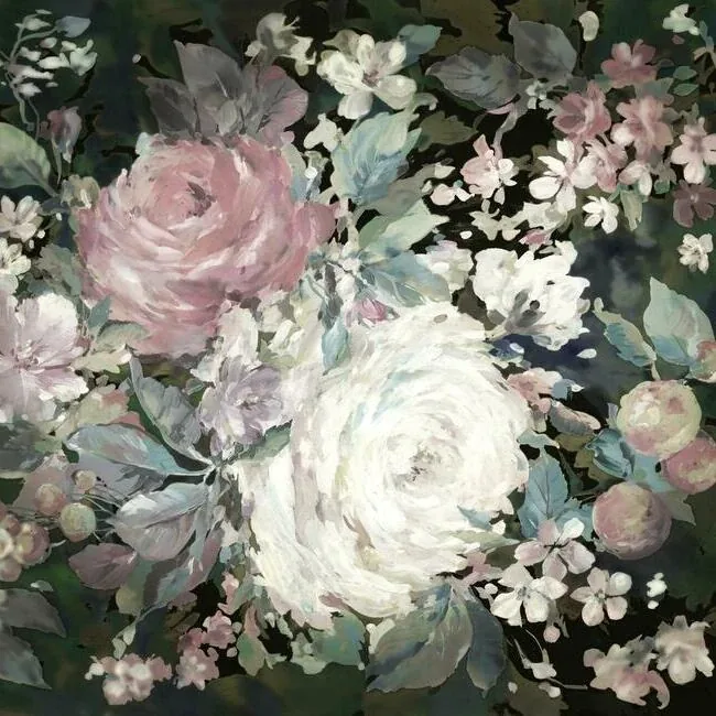 MU0247M | Impressionist Floral Pink Wall Mural