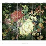 York Wallcoverings Impressionist Floral Red Wall Mural - SKU MU0246M