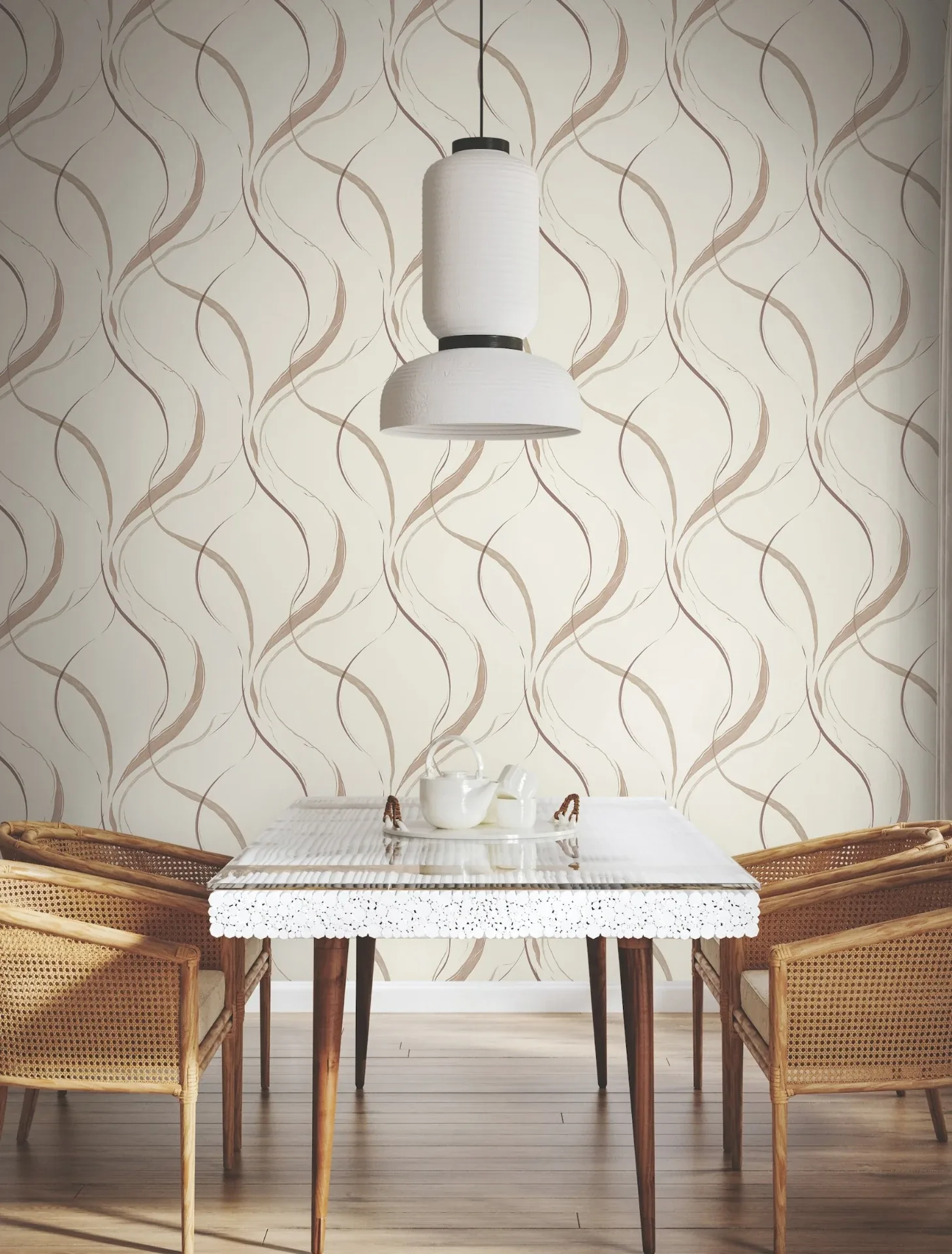 York Wallcoverings Ink Flow Baked Clay Wallpaper - SKU FM1091