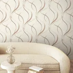 York Wallcoverings Ink Flow Baked Clay Wallpaper - SKU FM1091