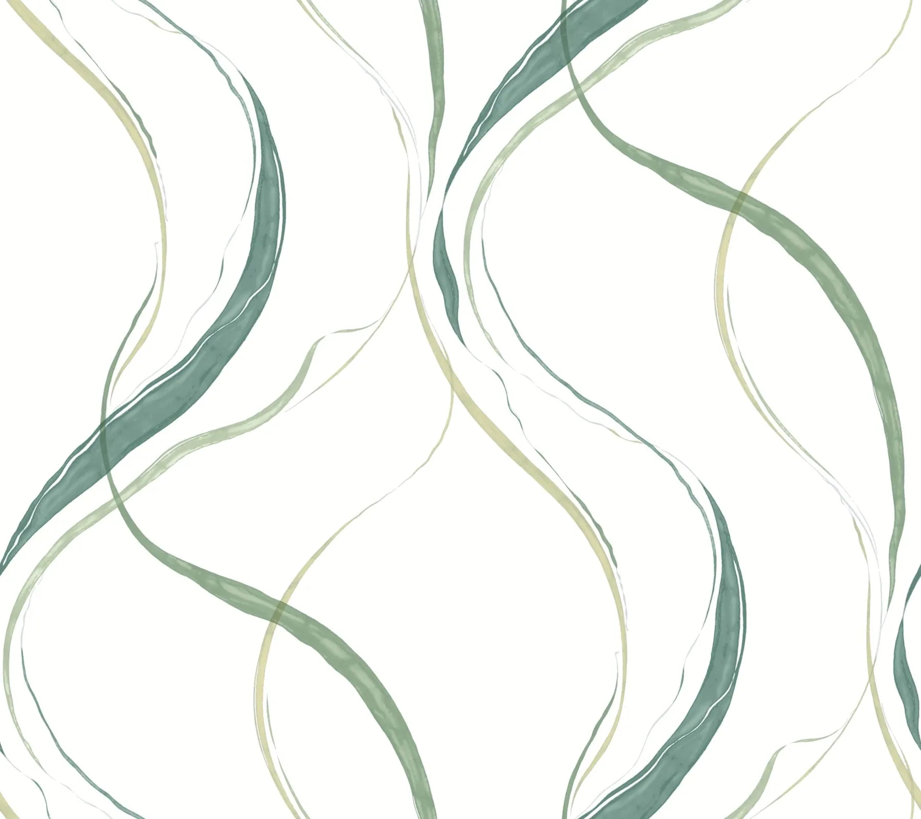 FM1095 | Ink Flow Green Wallpaper