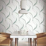 York Wallcoverings Ink Flow Green Wallpaper - SKU FM1095