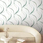 York Wallcoverings Ink Flow Green Wallpaper - SKU FM1095