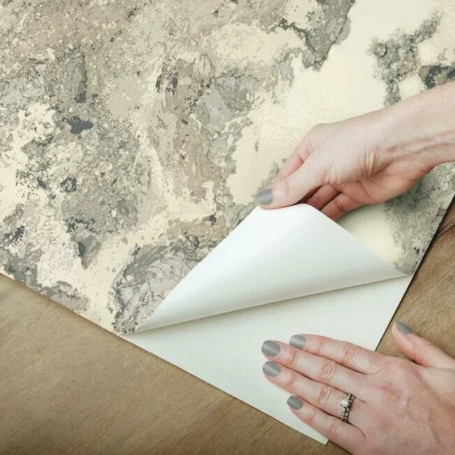 York Wallcoverings Inner Beauty Grey Peel & Stick Wallpaper - SKU PSW1092RL