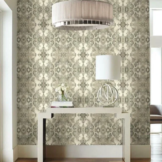 York Wallcoverings Inner Beauty Grey Peel & Stick Wallpaper - SKU PSW1092RL