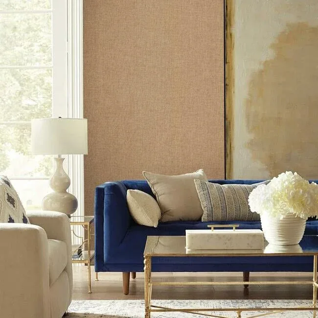 York Wallcoverings Interlocking Weave Sisal Grasscloth Brown Wallpaper - SKU VG4420