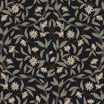 York Wallcoverings Jasmine Black Metallic Wallpaper - SKU GO8257