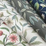 York Wallcoverings Jasmine Blue Metallic Wallpaper - SKU GO8251