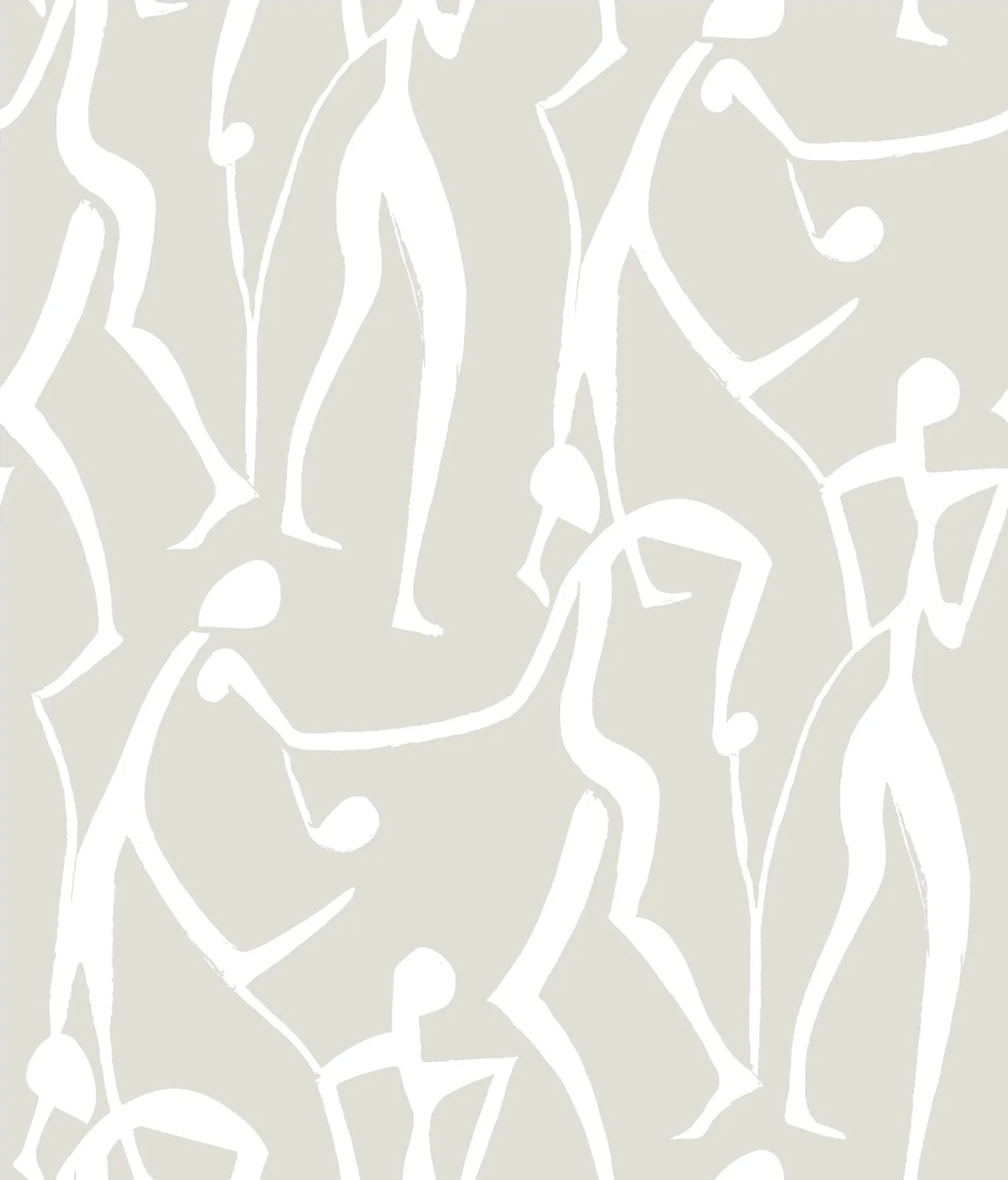 ZM2835 | Joyful Dancers Lichen Grey Wallpaper