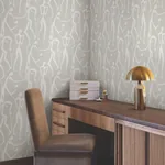 York Wallcoverings Joyful Dancers Lichen Grey Wallpaper - SKU ZM2835