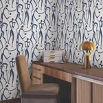 York Wallcoverings Joyful Dancers Ultramarine Wallpaper - SKU ZM2832