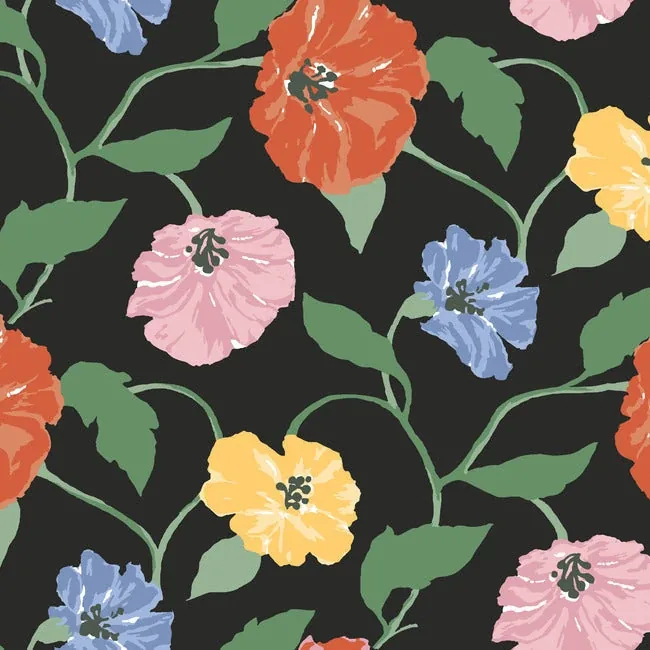 York Wallcoverings Jungle Garden Nightfall Peel & Stick Wallpaper - SKU PSW1399RL