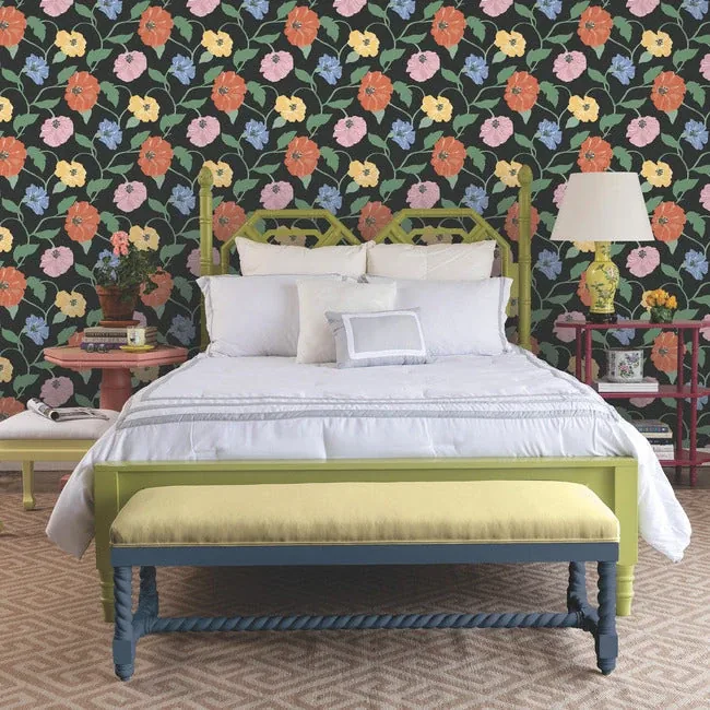 York Wallcoverings Jungle Garden Nightfall Peel & Stick Wallpaper - SKU PSW1399RL