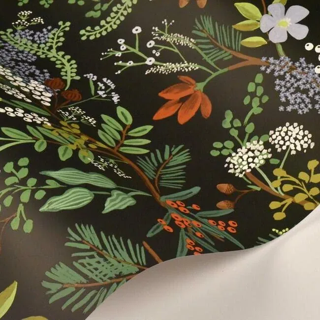 York Wallcoverings Juniper Forest Black Peel & Stick Wallpaper - SKU PSW1198RL