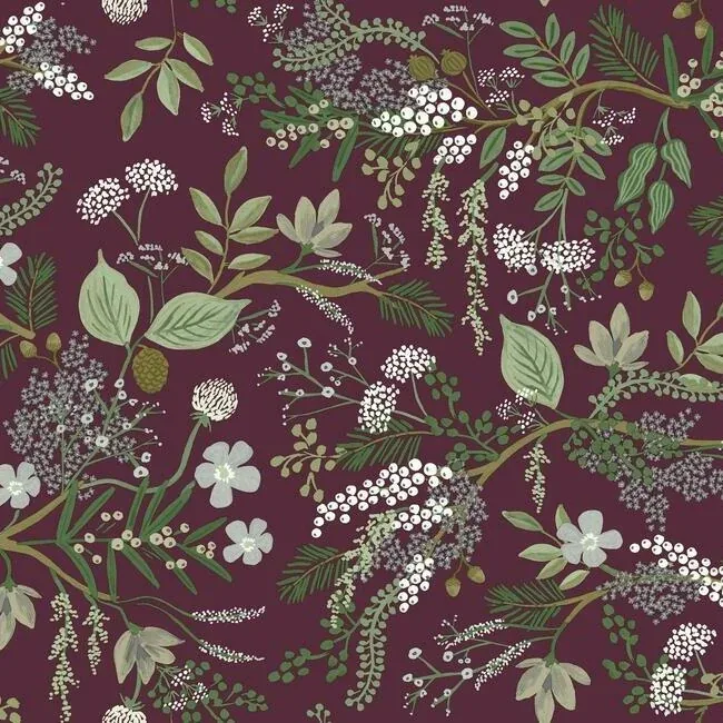 RI5164 | Juniper Forest Burgundy Wallpaper
