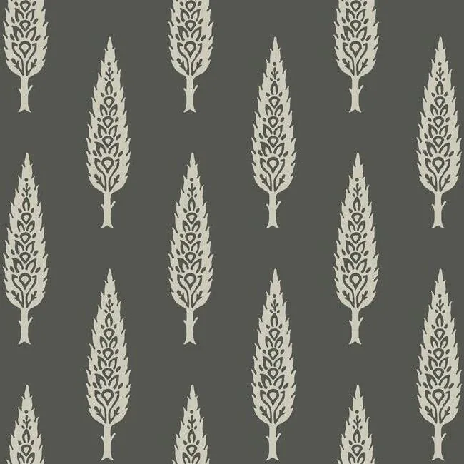 SS2607 | Juniper Tree Black & Taupe Wallpaper
