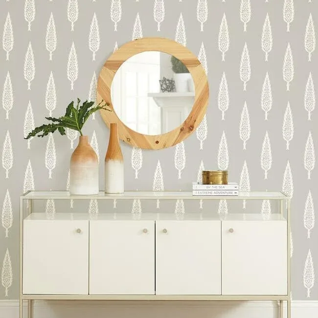York Wallcoverings Juniper Tree Grey Wallpaper - SKU SS2605