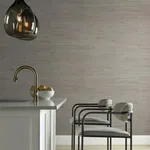 York Wallcoverings Jute Silver & Taupe Metallic Wallpaper - SKU OS4322