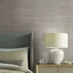 York Wallcoverings Jute Silver & Taupe Metallic Wallpaper - SKU OS4322