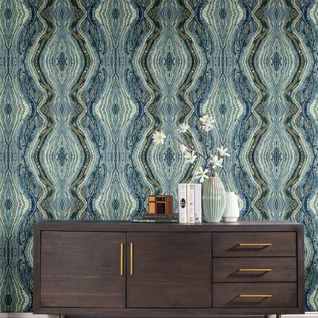 York Wallcoverings Kaleidoscope Blue Peel & Stick Wallpaper - SKU PSW1108RL