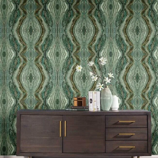 York Wallcoverings Kaleidoscope Teal Peel & Stick Wallpaper - SKU PSW1112RL