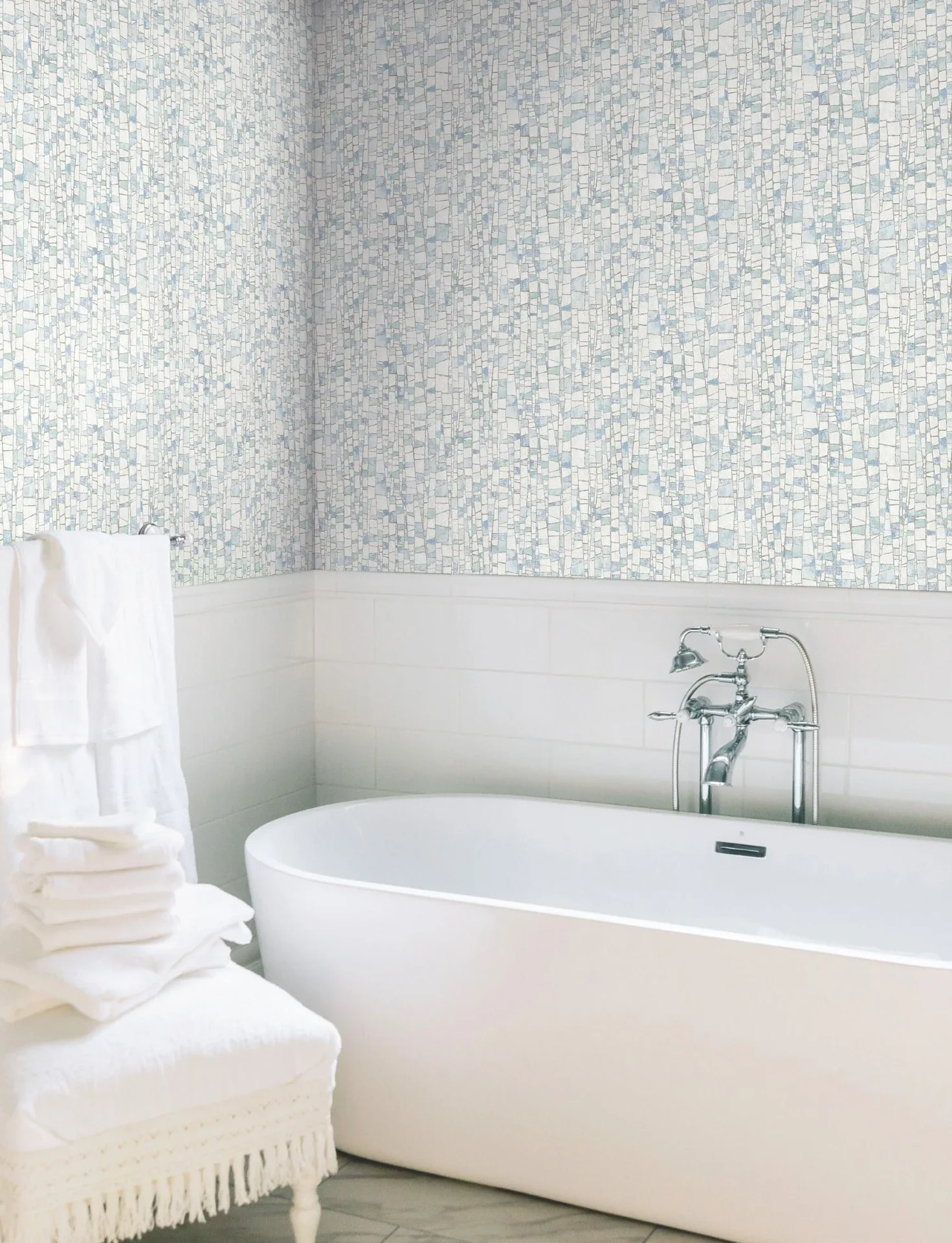York Wallcoverings Kaleidoscopic Blue Wallpaper - SKU FM1081