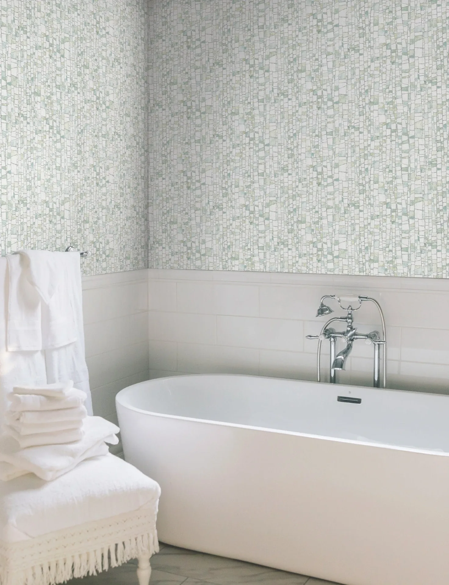 York Wallcoverings Kaleidoscopic Green Wallpaper - SKU FM1084