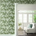 York Wallcoverings King Palm Silhouette Green Wallpaper | Wallpaper Twins York Wallcoverings King Palm Silhouette Green Wallpaper - SKU CV4411