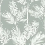 York Wallcoverings King Palm Silhouette Grey Wallpaper | Wallpaper Twins York Wallcoverings King Palm Silhouette Grey Wallpaper - SKU CV4412