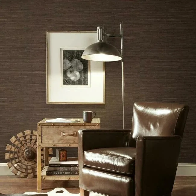 York Wallcoverings Knotted Grass Brown Wallpaper - SKU VG4437