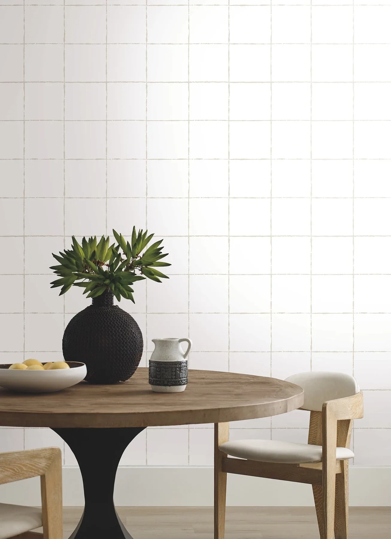 York Wallcoverings La Vitre Plaid Graphite Wallpaper - SKU ZM2855