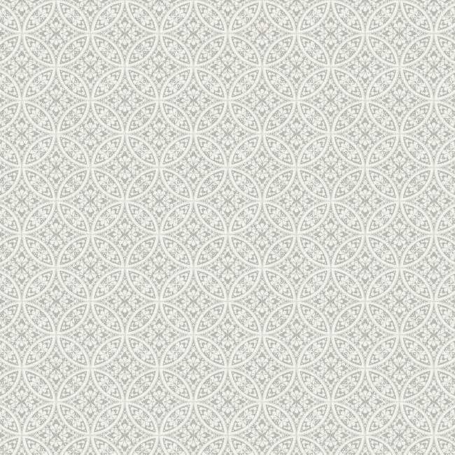 York Wallcoverings Lacey Circle Geo Grey Wallpaper - SKU SS2517