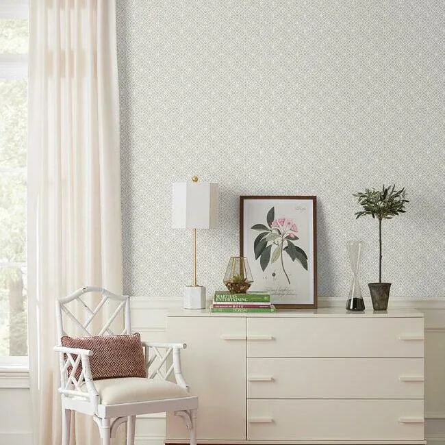 York Wallcoverings Lacey Circle Geo Grey Wallpaper - SKU SS2517