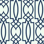 York Wallcoverings Large Lattice Blue Wallpaper | Wallpaper Twins York Wallcoverings Large Lattice Blue Wallpaper - SKU CM2383