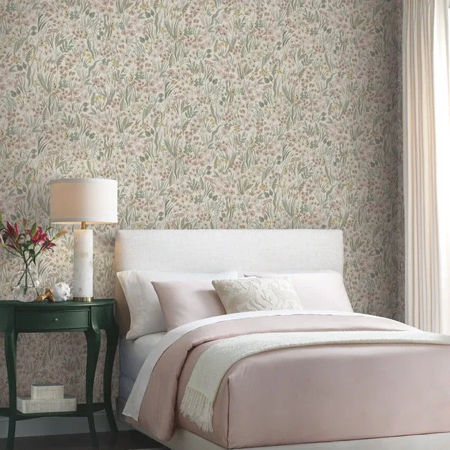 York Wallcoverings Lea Blush Peel & Stick Wallpaper - SKU PSW1466RL